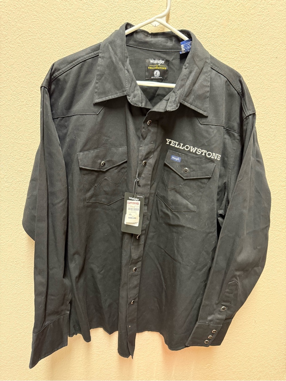 Brand New Wrangler x Yellowstone Western Shirt Sz XXL Pearl Snap Embroidered